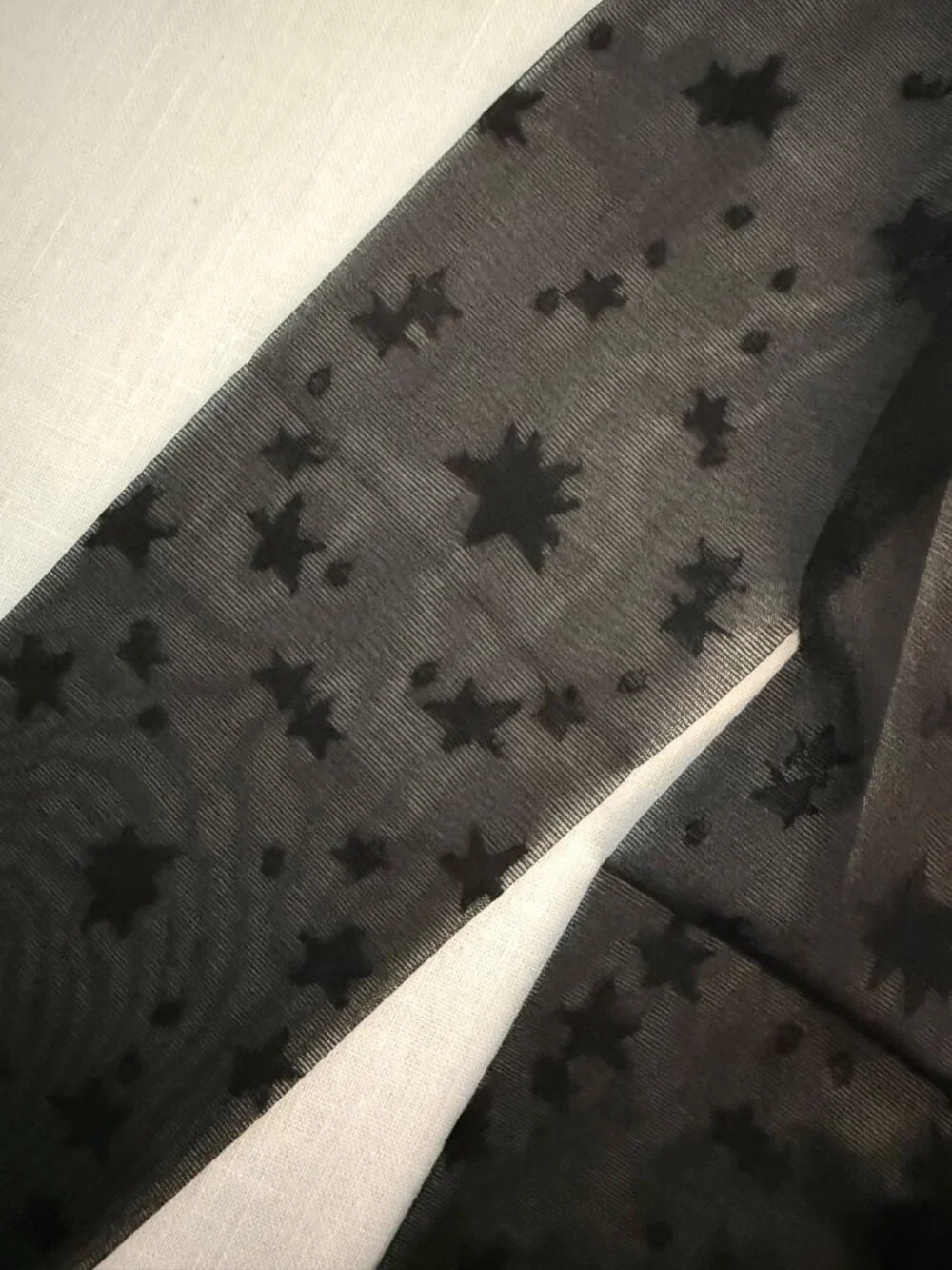 Black Star Nylon Tights One Size Sheer Theater Dance Hosiery with Polka Dots